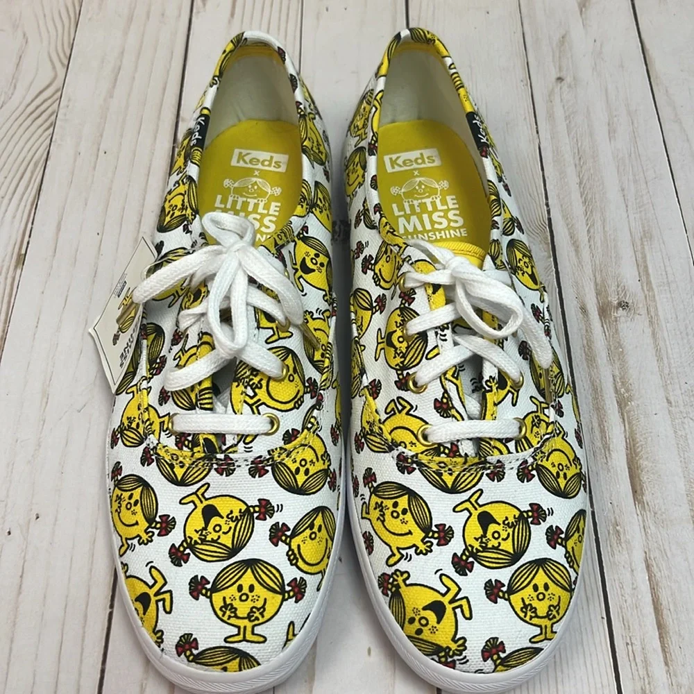 Keds x Little Miss Sunshine Yellow & White Sneakers.Limited edition. NWT. Size 9 - Picture 3 of 8